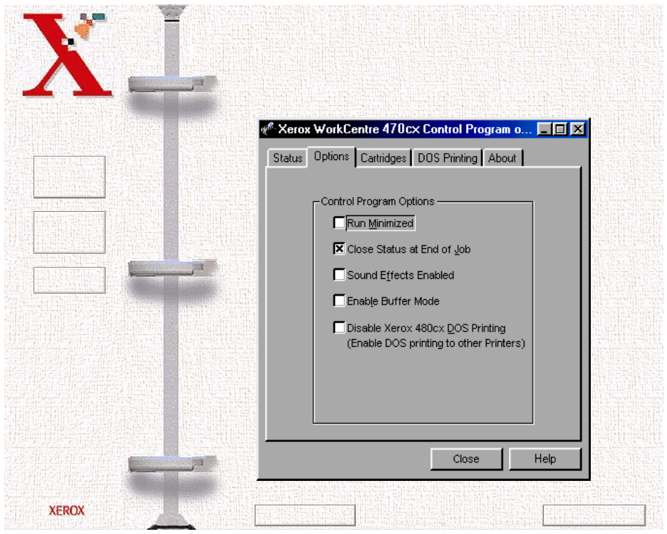 Using the options tab | Xerox WorkCentre 470cx-9904 User Manual | Page 162 / 328