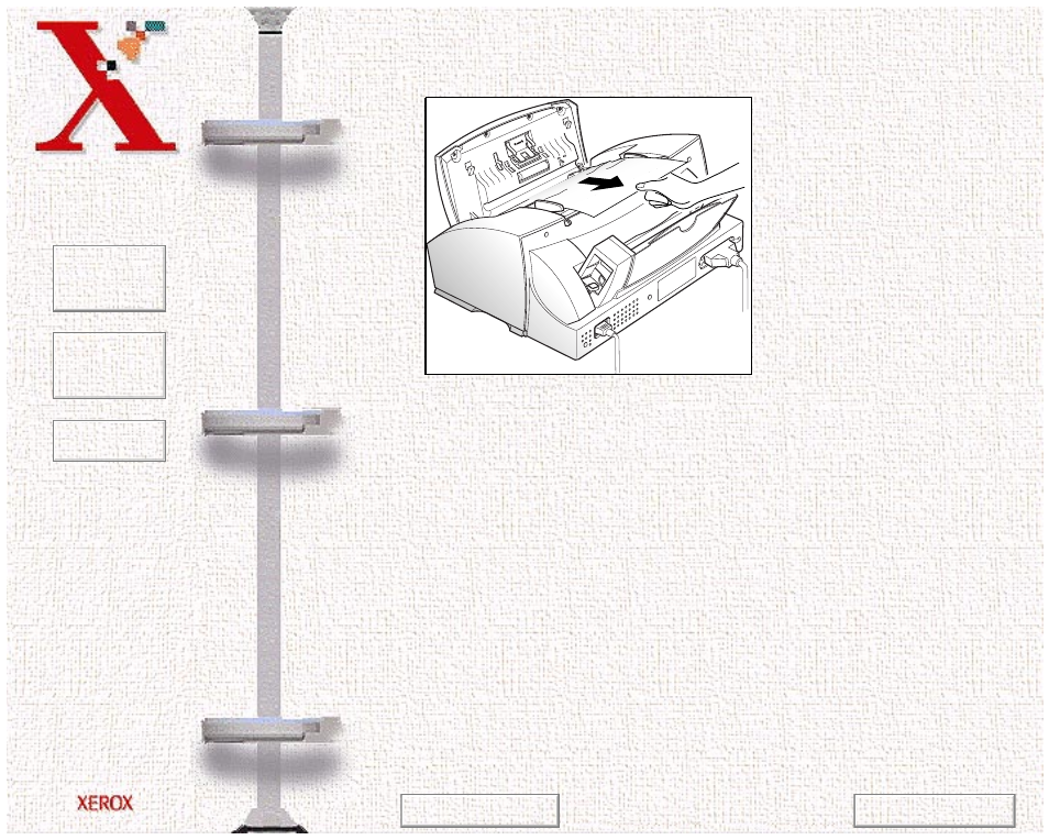 Paper jams while the machine is printing, 1 remove the stack of paper (if necessary) | Xerox WorkCentre 470cx-9904 User Manual | Page 223 / 328