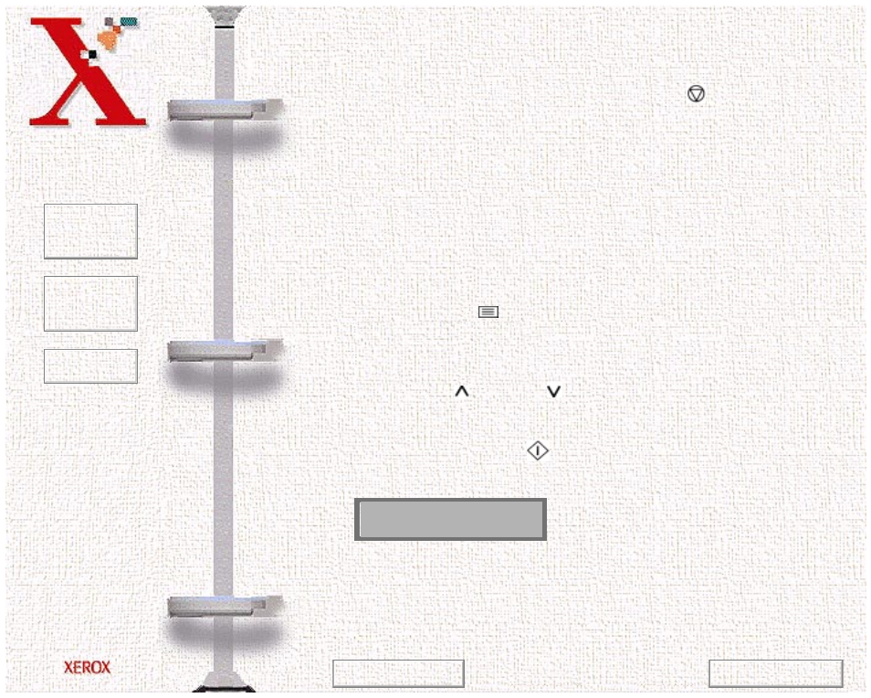 4 to return to standby mode, press the stop button, Default settings, Resolution | Contrast | Xerox WorkCentre 470cx-9904 User Manual | Page 47 / 328