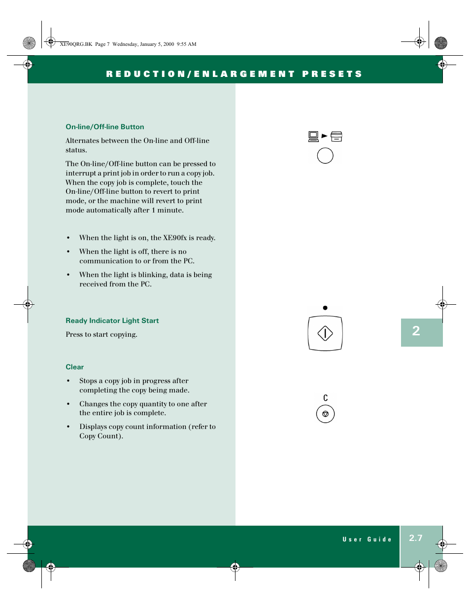 Xerox WorkCentre XE90fx-9907 User Manual | Page 15 / 60