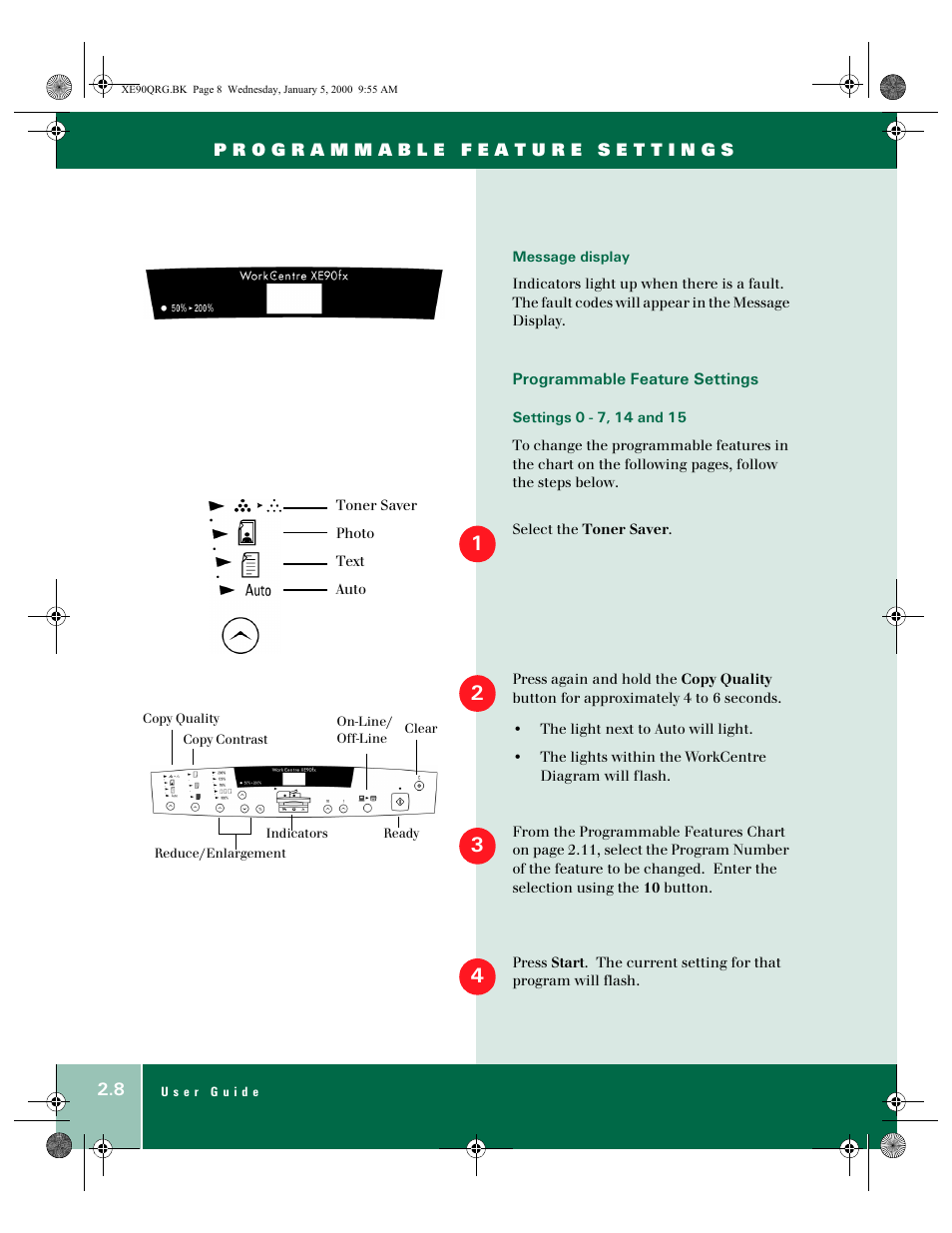 Xerox WorkCentre XE90fx-9907 User Manual | Page 16 / 60