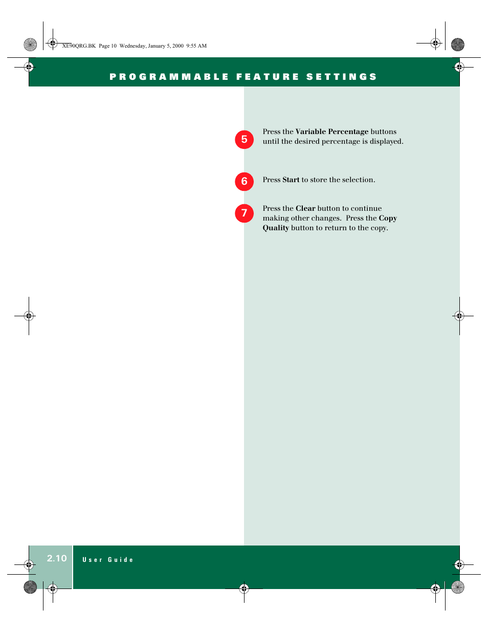 Xerox WorkCentre XE90fx-9907 User Manual | Page 18 / 60