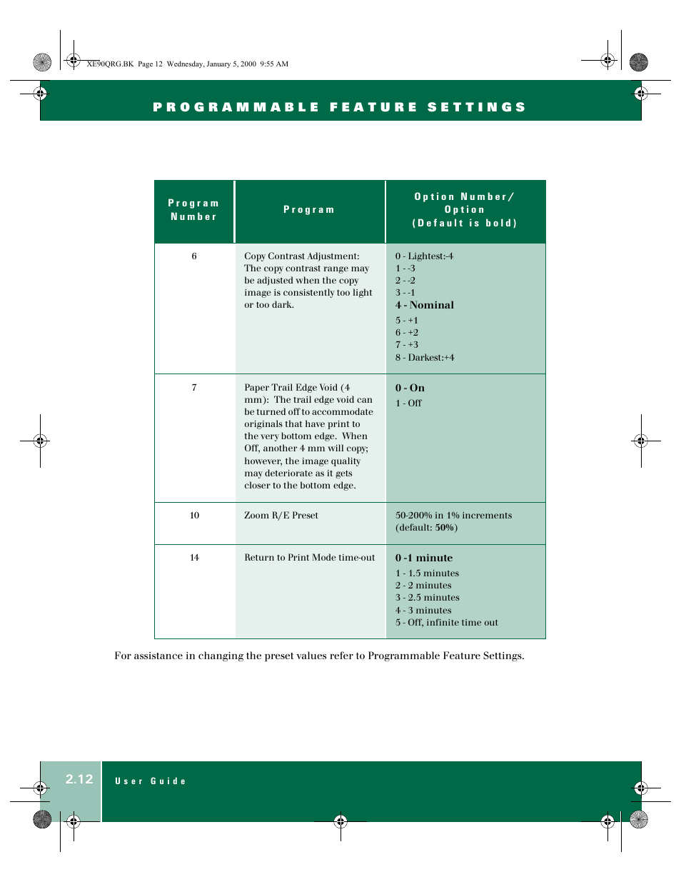 Xerox WorkCentre XE90fx-9907 User Manual | Page 20 / 60