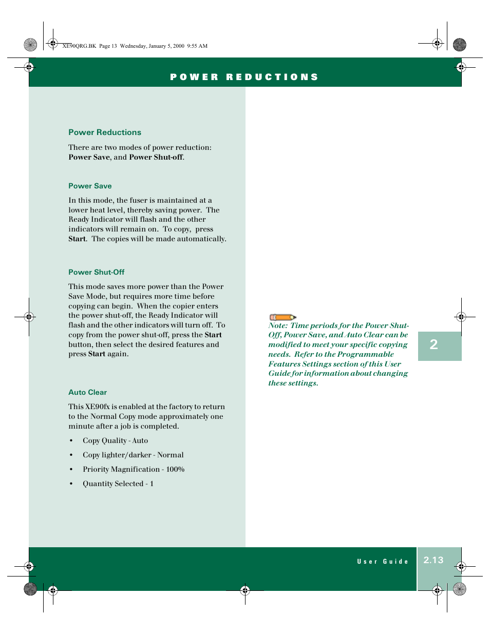 Xerox WorkCentre XE90fx-9907 User Manual | Page 21 / 60