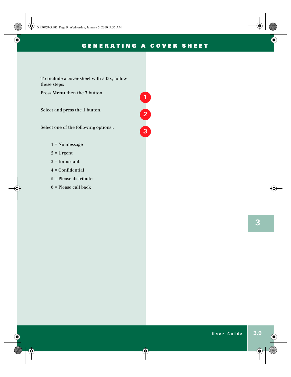 Xerox WorkCentre XE90fx-9907 User Manual | Page 33 / 60