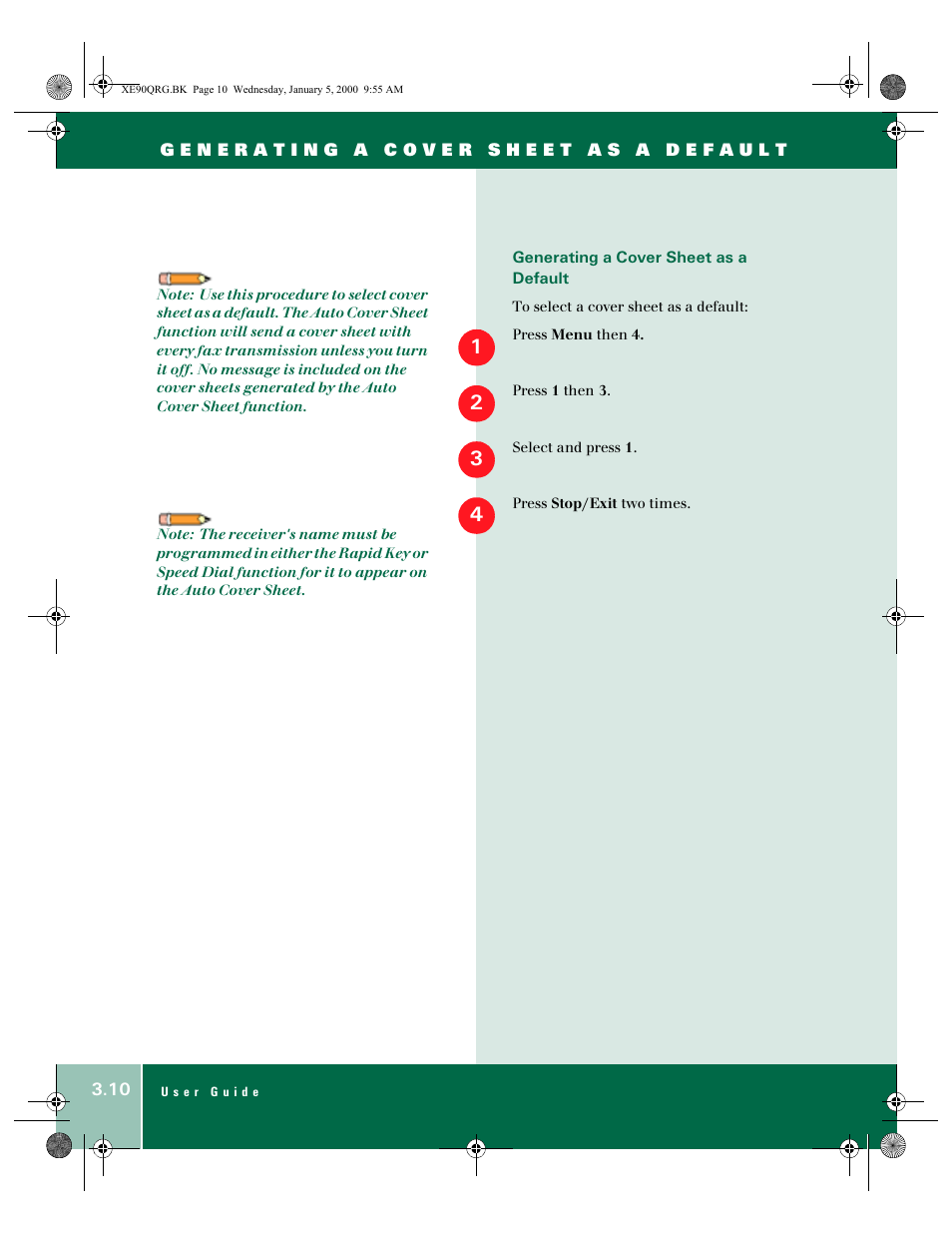 Xerox WorkCentre XE90fx-9907 User Manual | Page 34 / 60