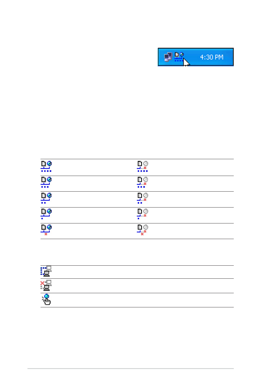 1 control center, 1 control center icons | Asus 54Mbps User Manual | Page 20 / 48