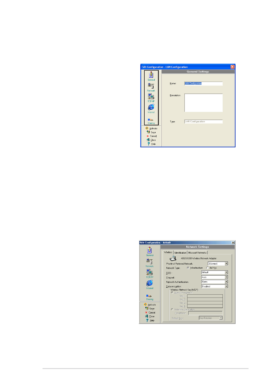 3 editing a configuration | Asus 54Mbps User Manual | Page 37 / 48