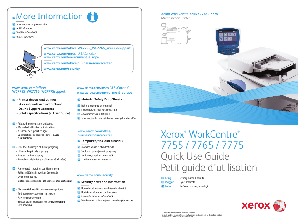 Xerox WorkCentre 7755-7765-7775 with built-in controller-3750 User Manual | 20 pages