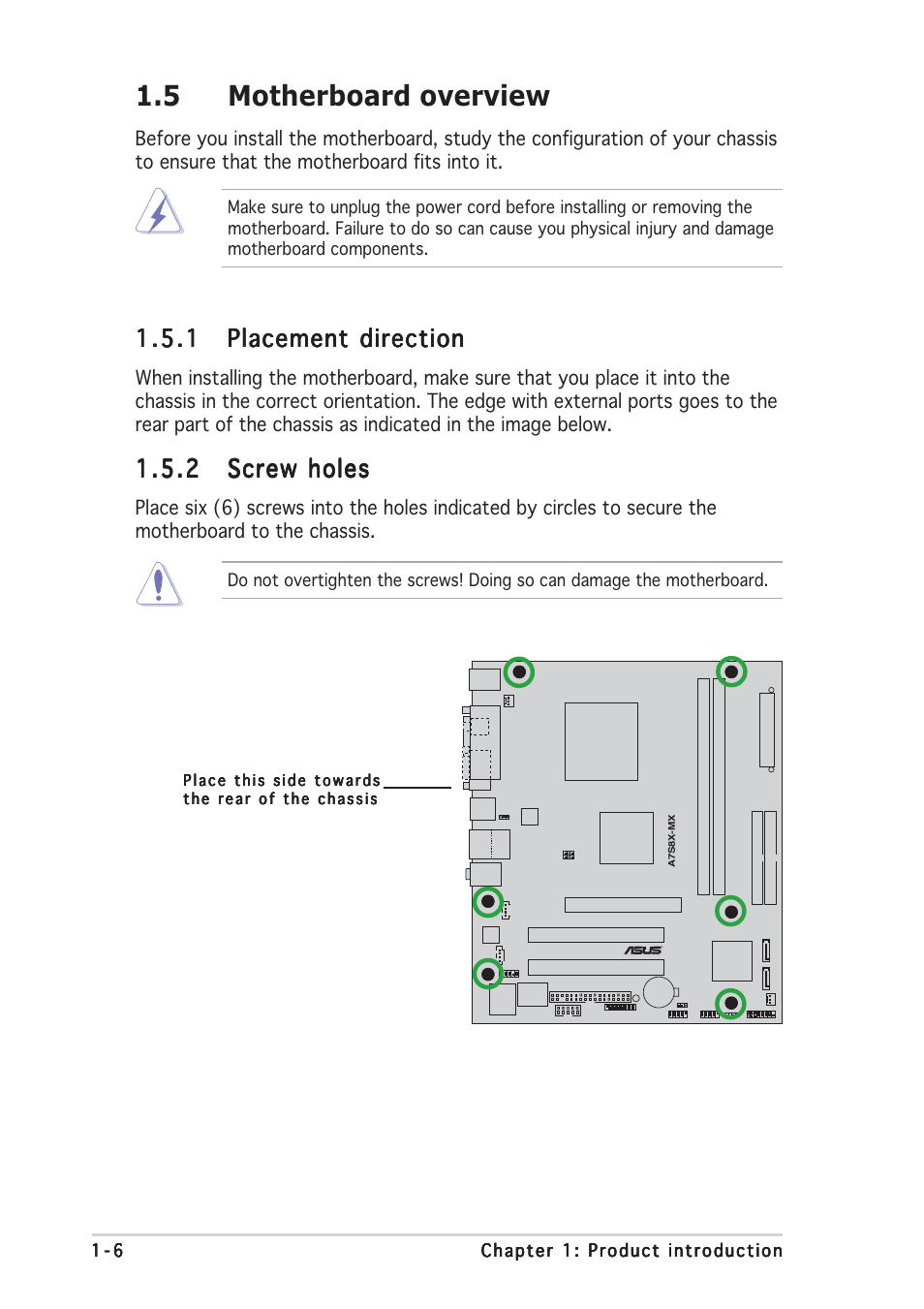 5 motherboard overview | Asus Motherboard A7S8X-MX User Manual | Page 18 / 84