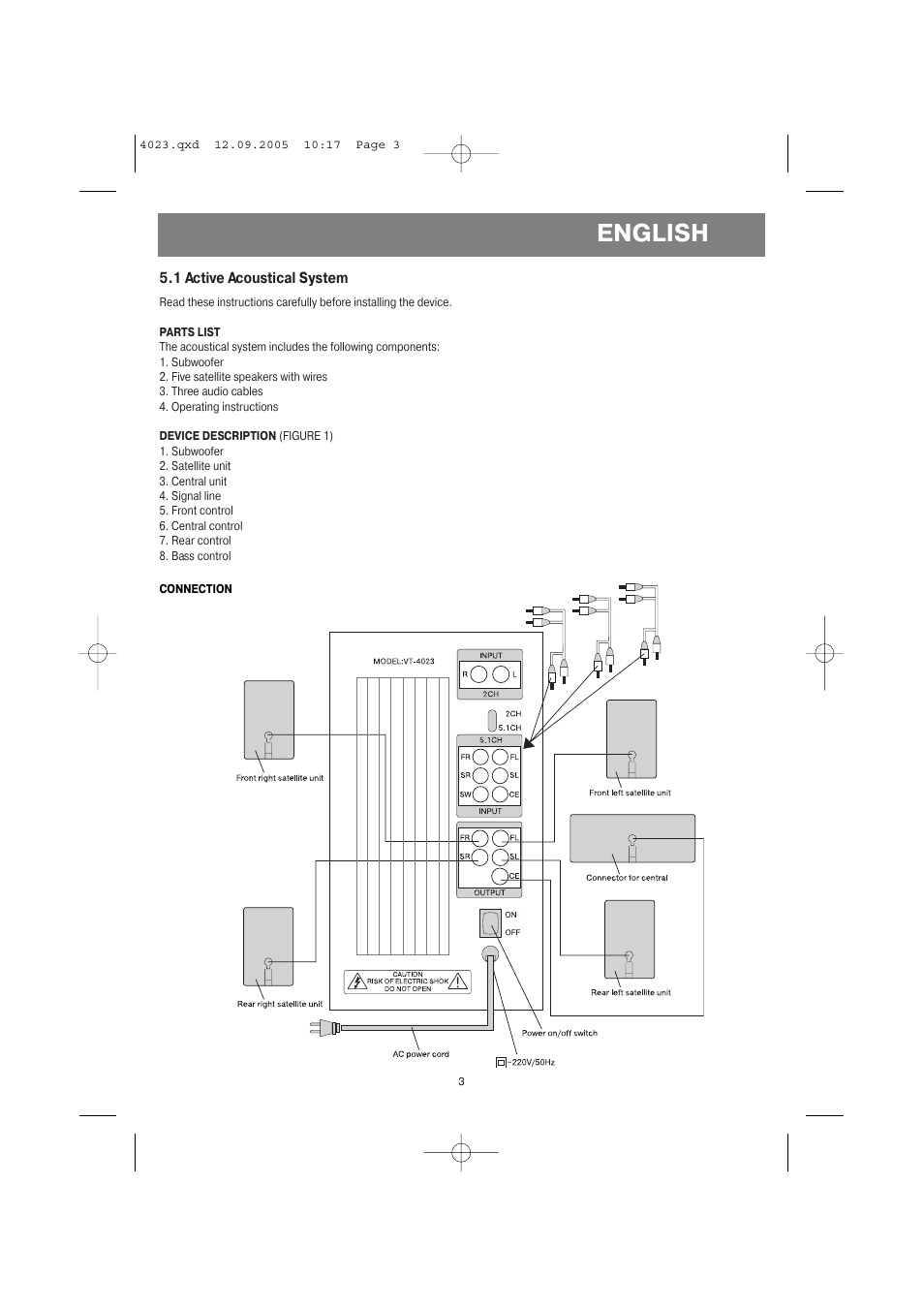 English | Vitek VT-4023 BN User Manual | Page 3 / 12