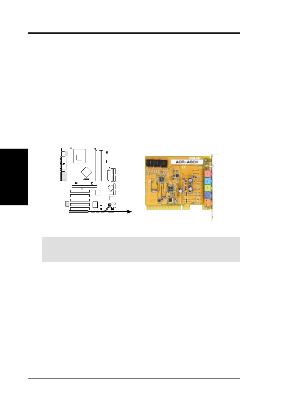 Hardware setup, Acr-a6ch hardware installation procedure, Acr-a6ch card 3. h/w setup | Asus A7N266-E User Manual | Page 30 / 100