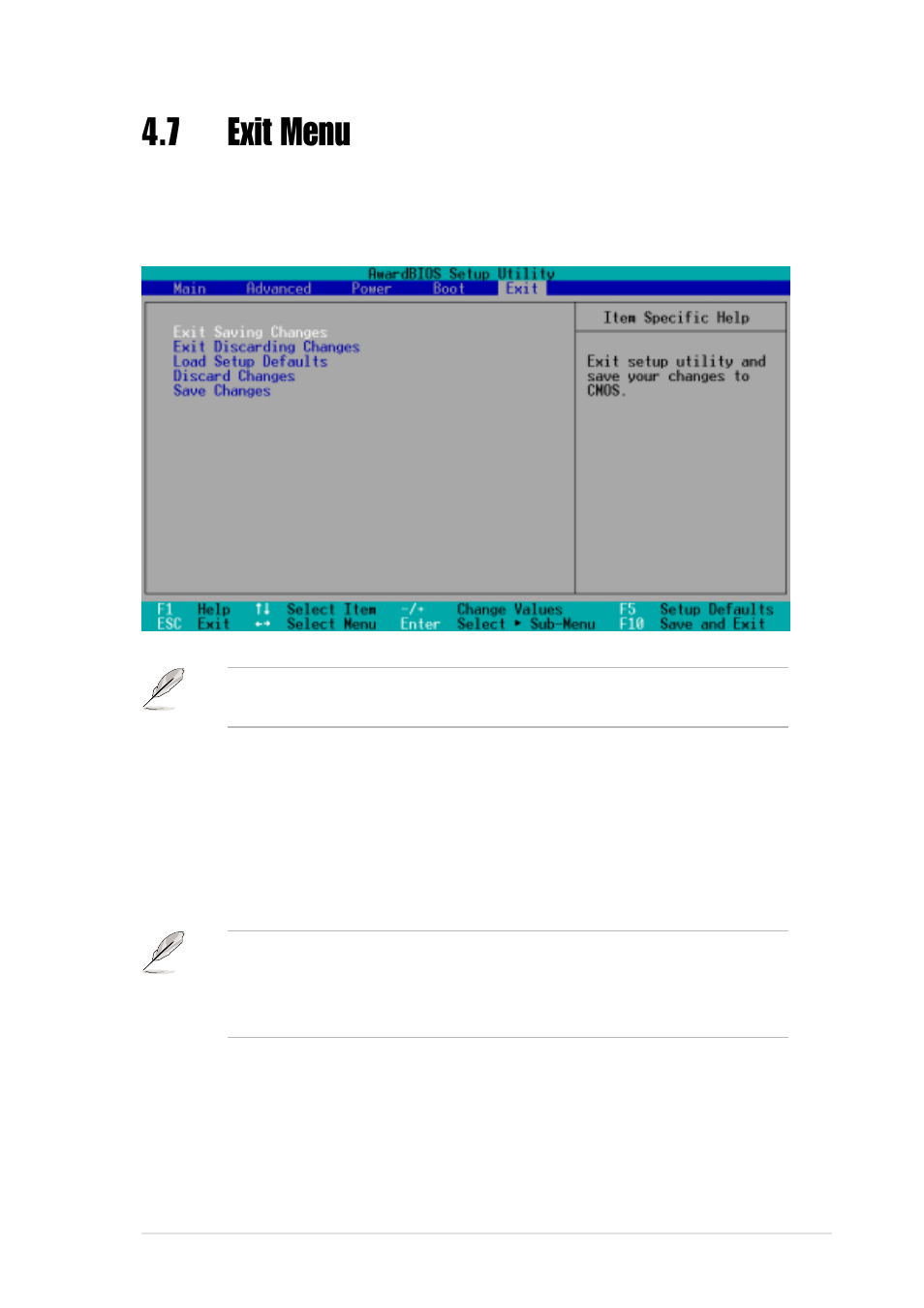 7 exit menu | Asus P4B266-M User Manual | Page 69 / 96