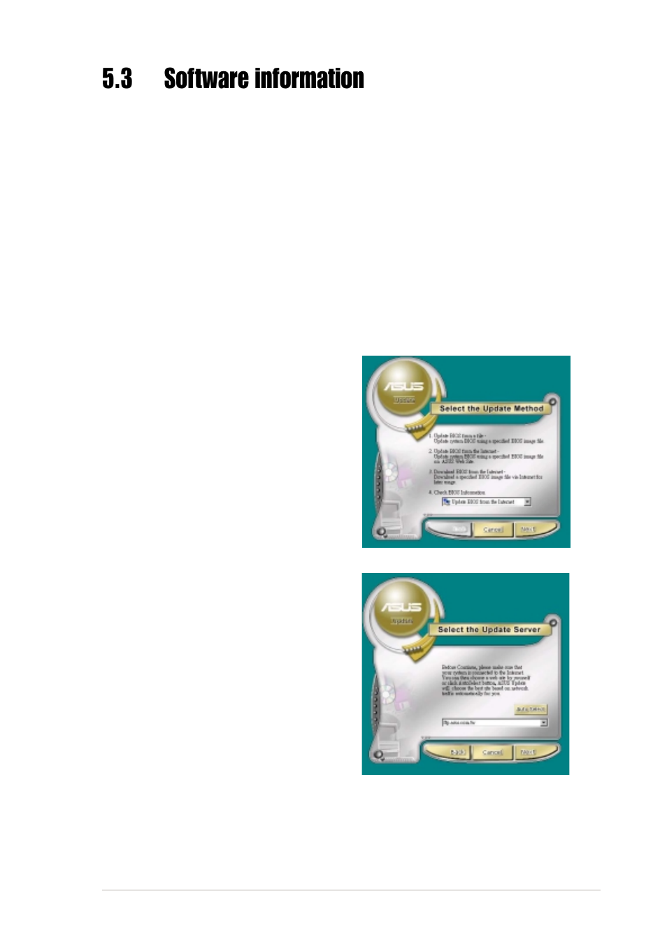 3 software information, 1 asus update | Asus P4B266-M User Manual | Page 81 / 96
