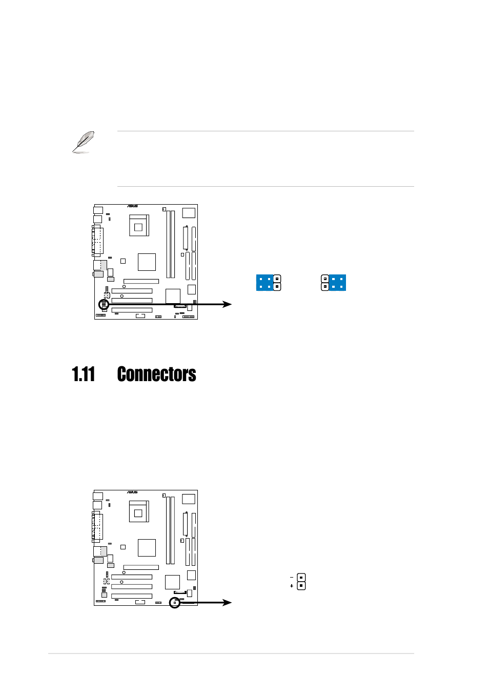 11 connectors, 16 chapter 1: product introduction | Asus Motherboard P4GE-VM User Manual | Page 26 / 64