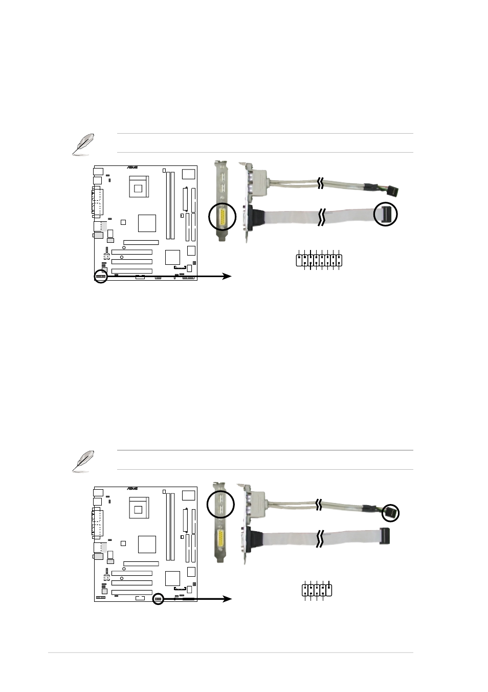 20 chapter 1: product introduction, P4ge-vm game connector game1, The usb/game module is purchased separately | Asus Motherboard P4GE-VM User Manual | Page 30 / 64