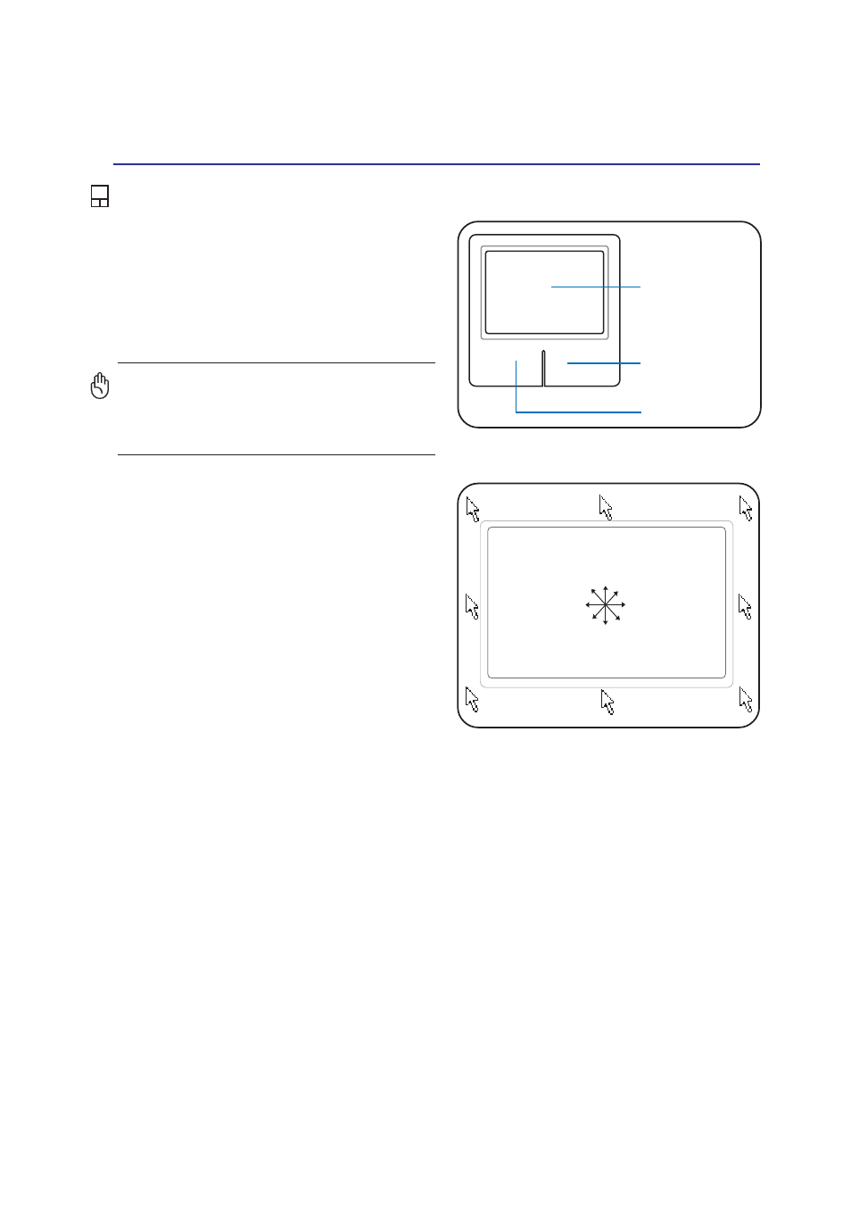 Pointing device, Using the touchpad | Asus E2050 User Manual | Page 35 / 70