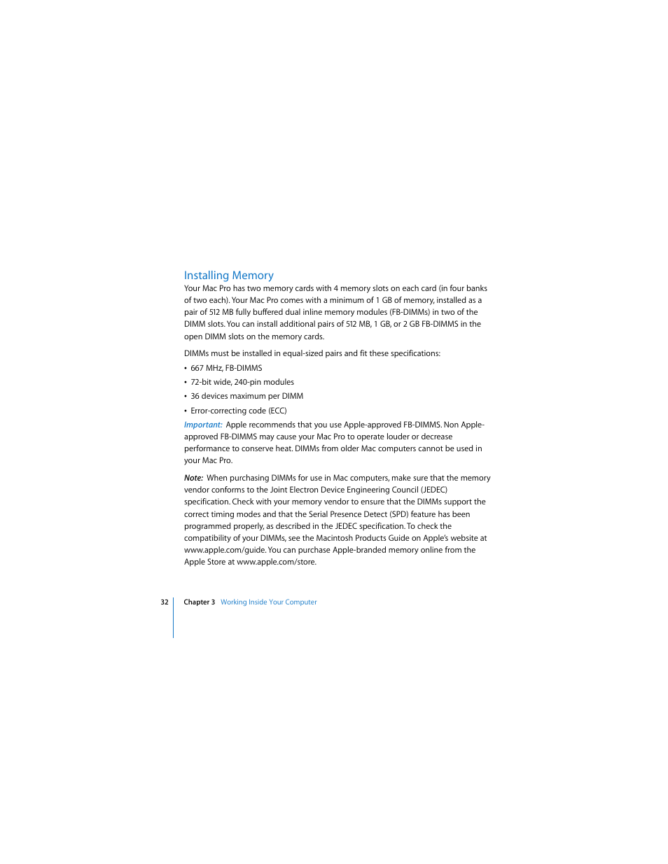 Apple Mac Pro User Manual | Page 32 / 88