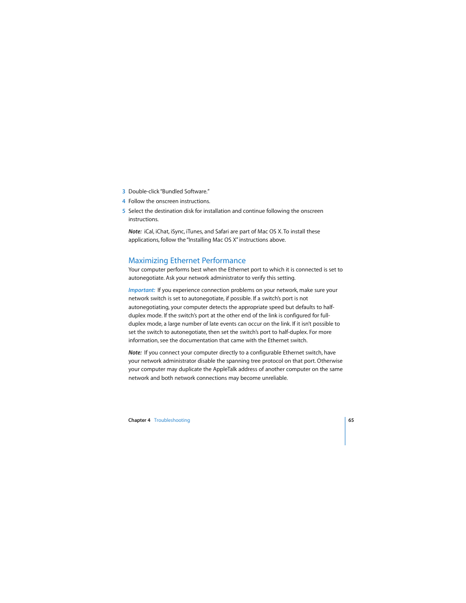 Maximizing ethernet performance | Apple Mac Pro User Manual | Page 65 / 88