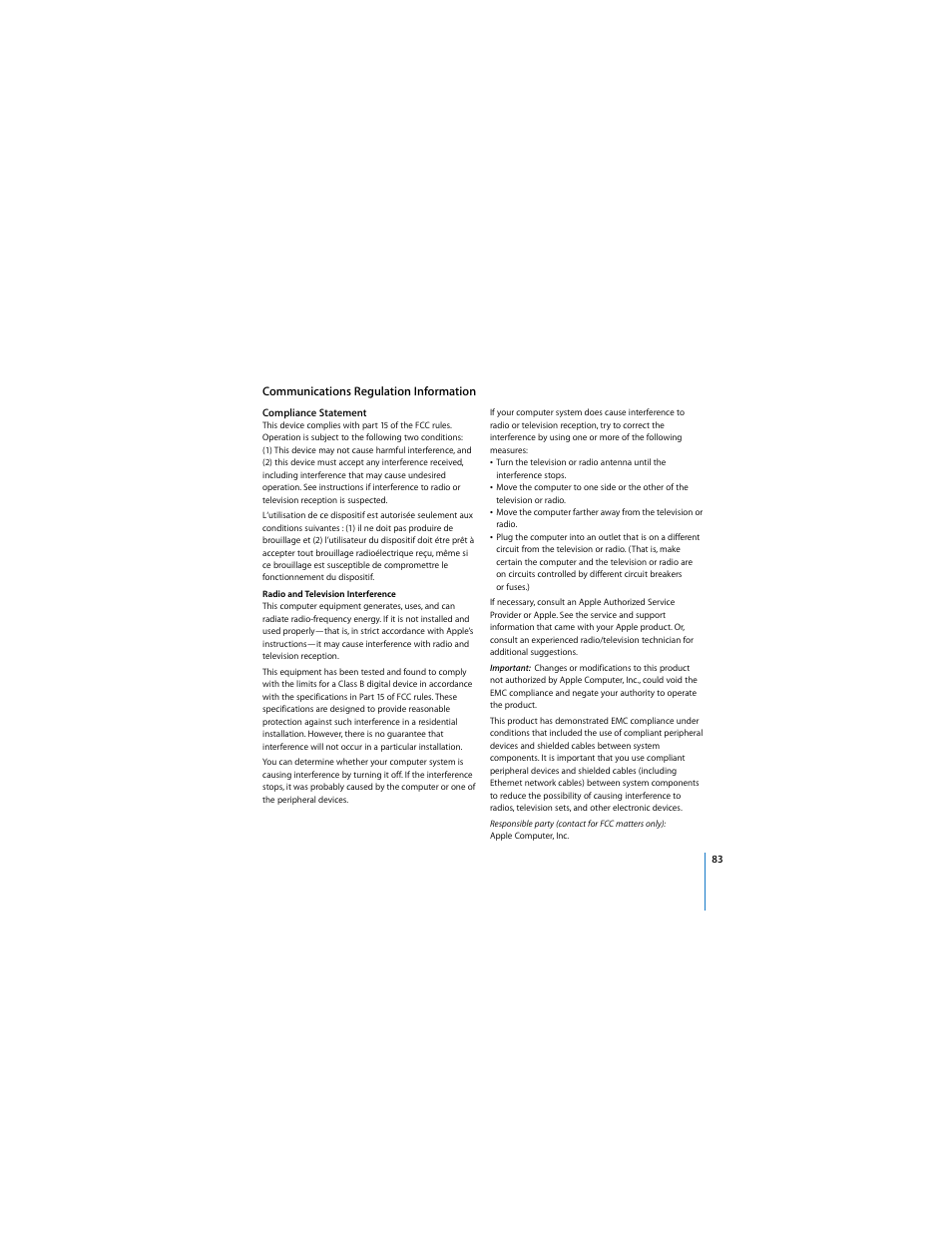 Apple Mac Pro User Manual | Page 83 / 88
