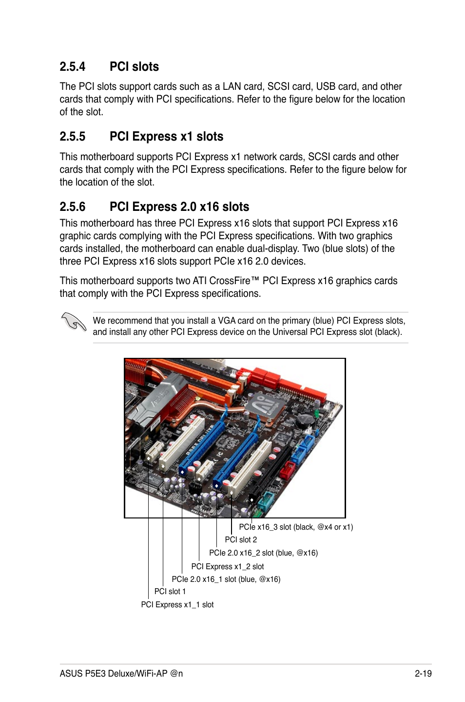 4 pci slots, 5 pci express x1 slots | Asus WIFI-AP P5E3 User Manual | Page 45 / 192