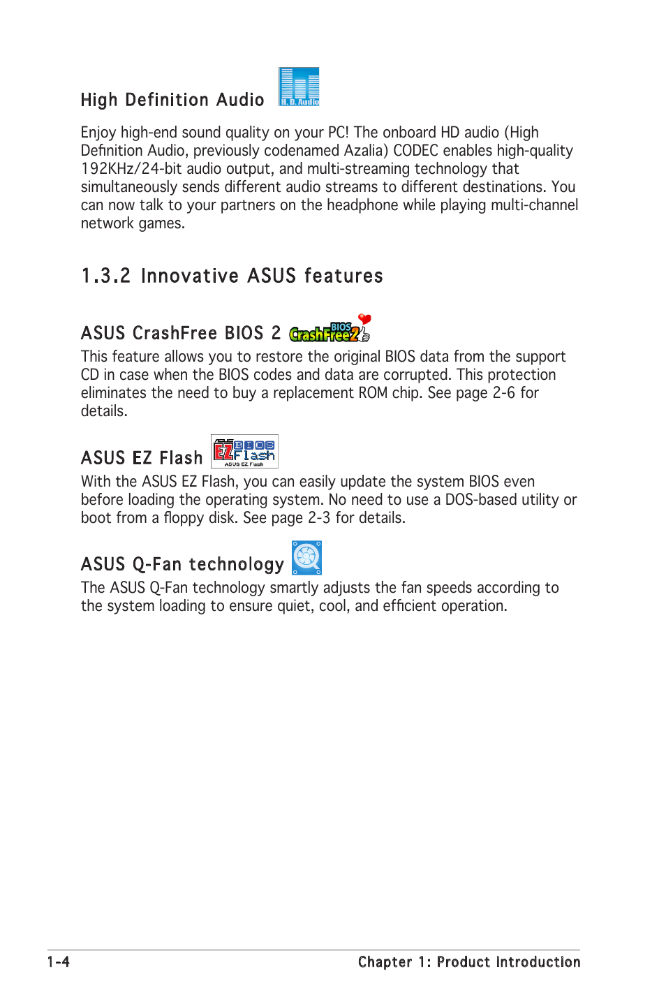 2 innovative asus features | Asus Motherboard P5GC-MX User Manual | Page 16 / 90