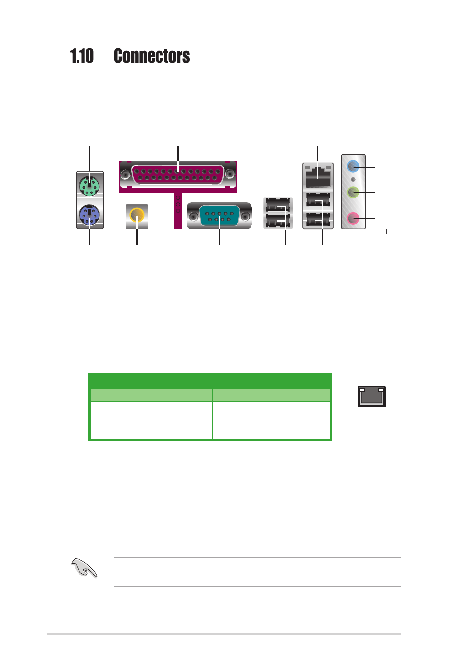 10 connectors, 1 rear panel connectors | Asus K8V-X SE User Manual | Page 28 / 82