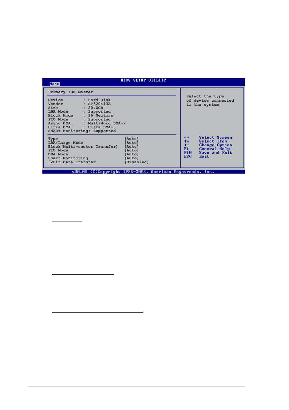 4 primary and secondary ide master/slave, 12 chapter 2: bios setup, Type [auto | Lba/large mode [auto, Block (multi-sector transfer) [auto | Asus K8V-X SE User Manual | Page 48 / 82