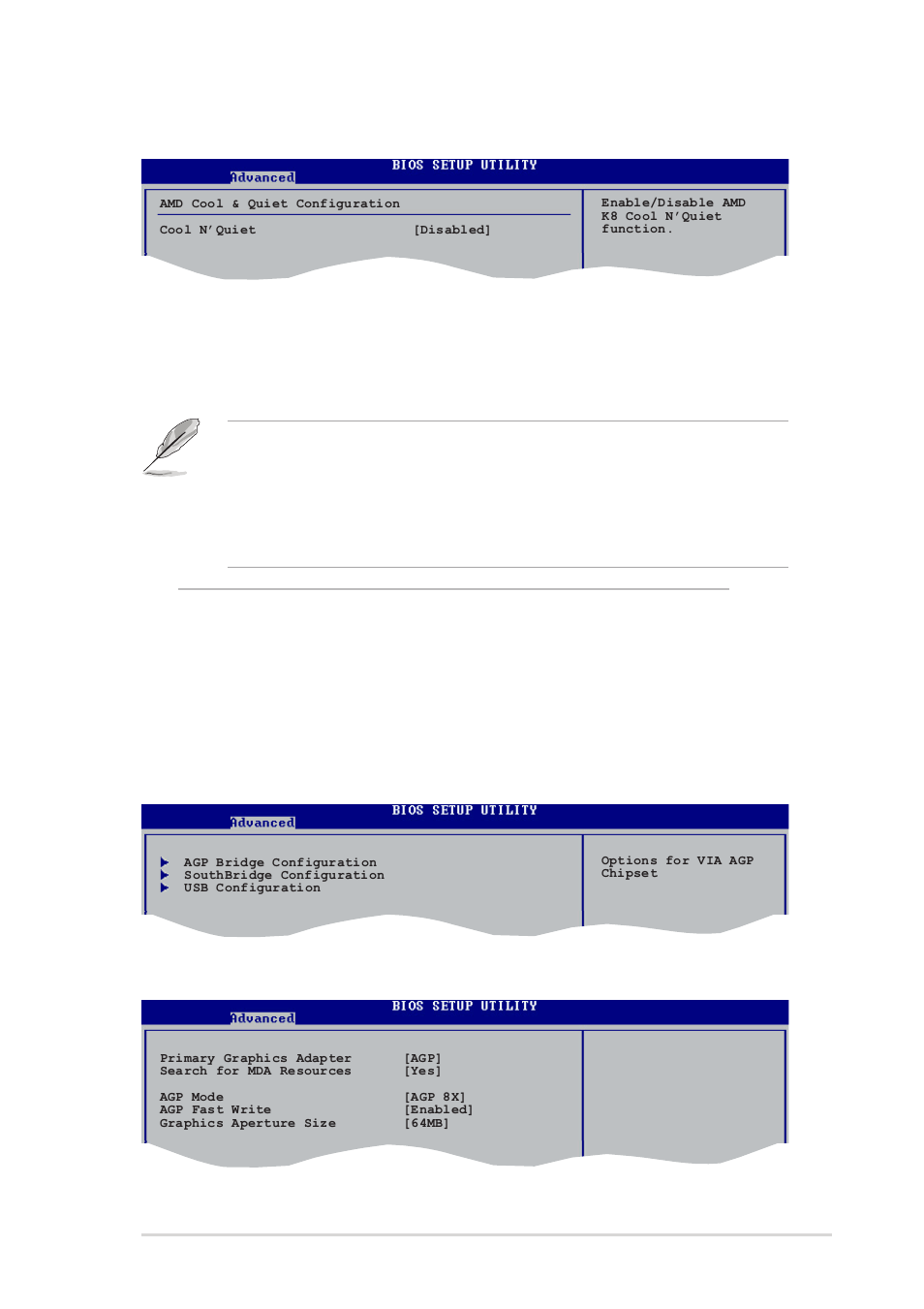 2 chipset, Processor, Agp bridge configuration | Asus K8V-X SE User Manual | Page 53 / 82