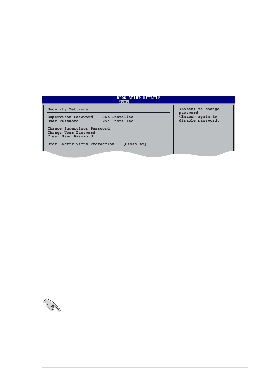 4 security, Change supervisor password, Interrupt 19 capture [disabled | Asus K8V-X SE User Manual | Page 65 / 82