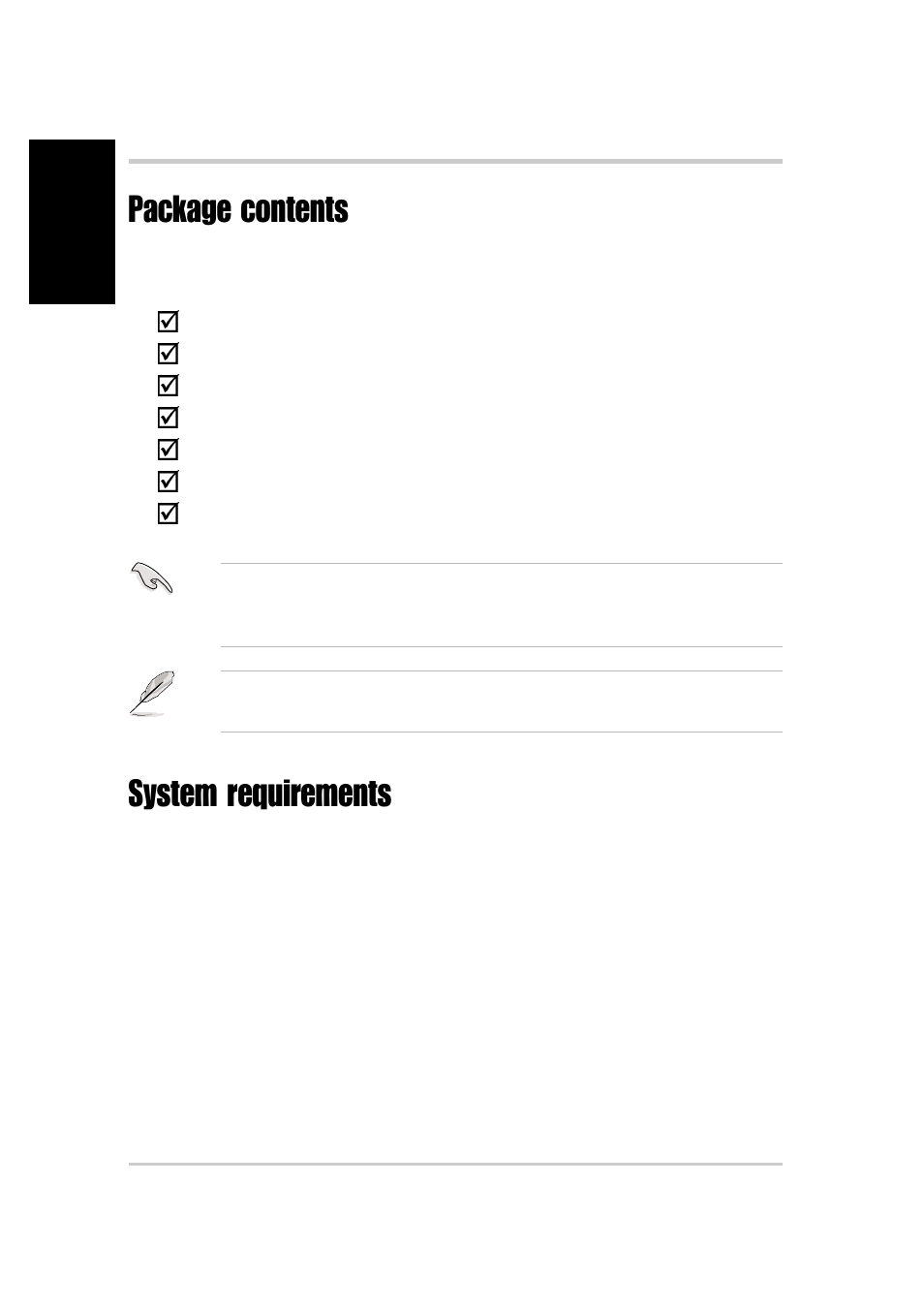 Package contents, System requirements, Quick start guide | Asus WL-330 User Manual | Page 2 / 16