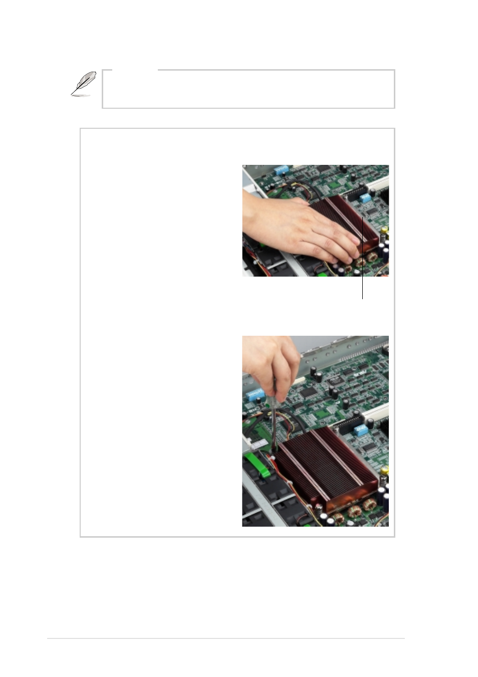 Install the heatsink | Asus Pentium 4 1U Rackmount Server AP160R-S User Manual | Page 22 / 46