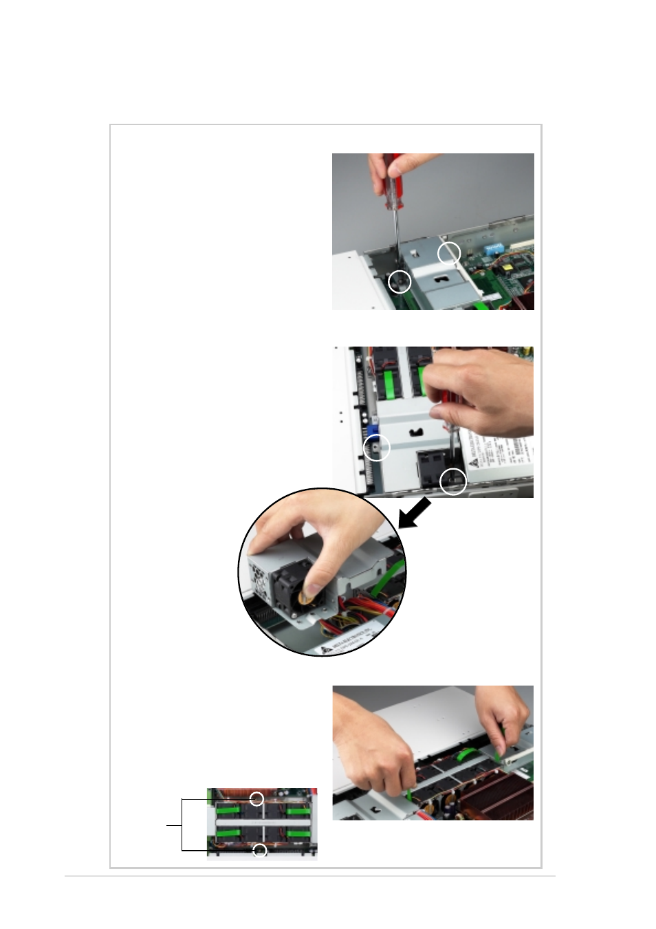 4 removing the fans | Asus Pentium 4 1U Rackmount Server AP160R-S User Manual | Page 36 / 46