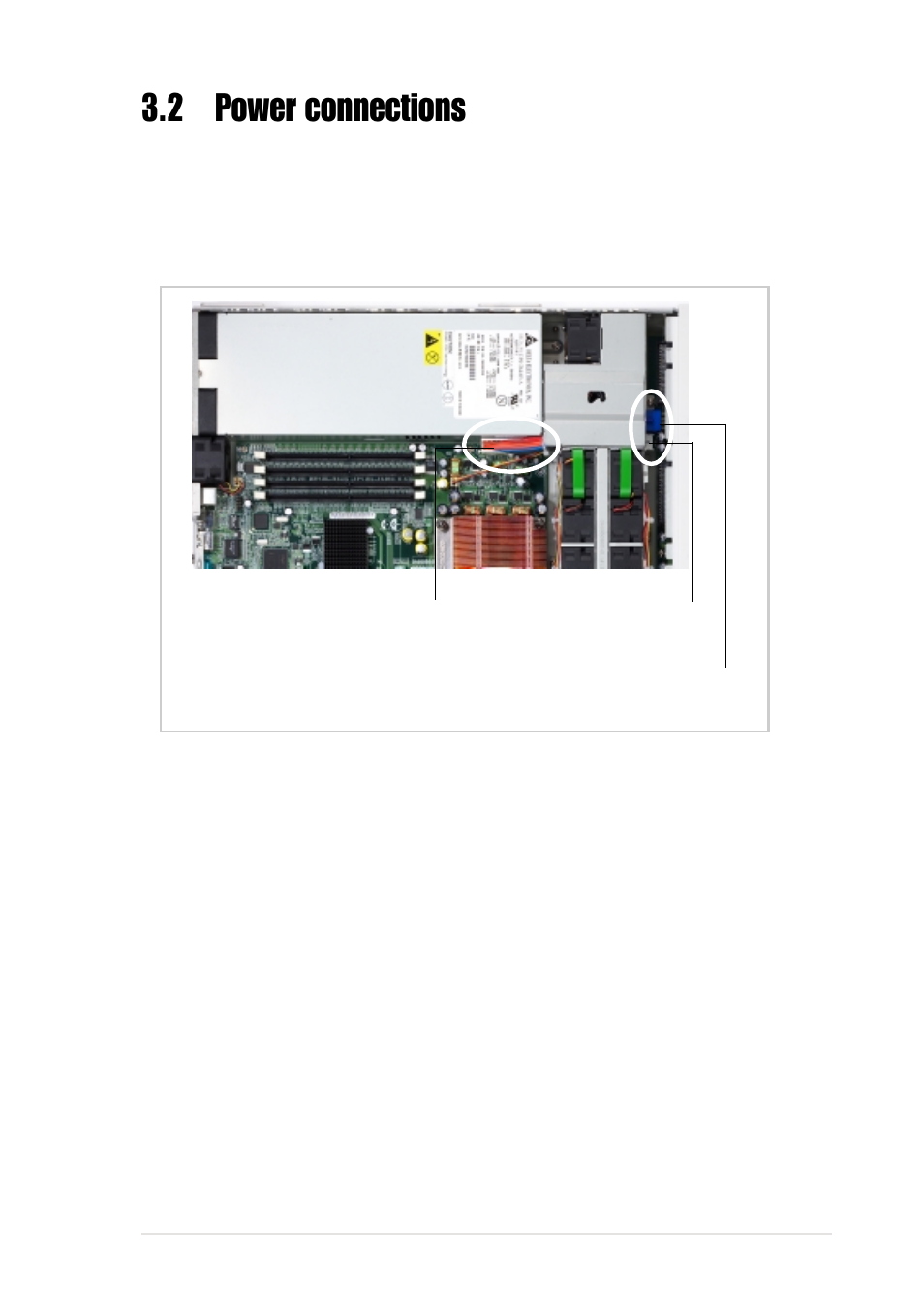 2 power connections | Asus Pentium 4 1U Rackmount Server AP160R-S User Manual | Page 37 / 46