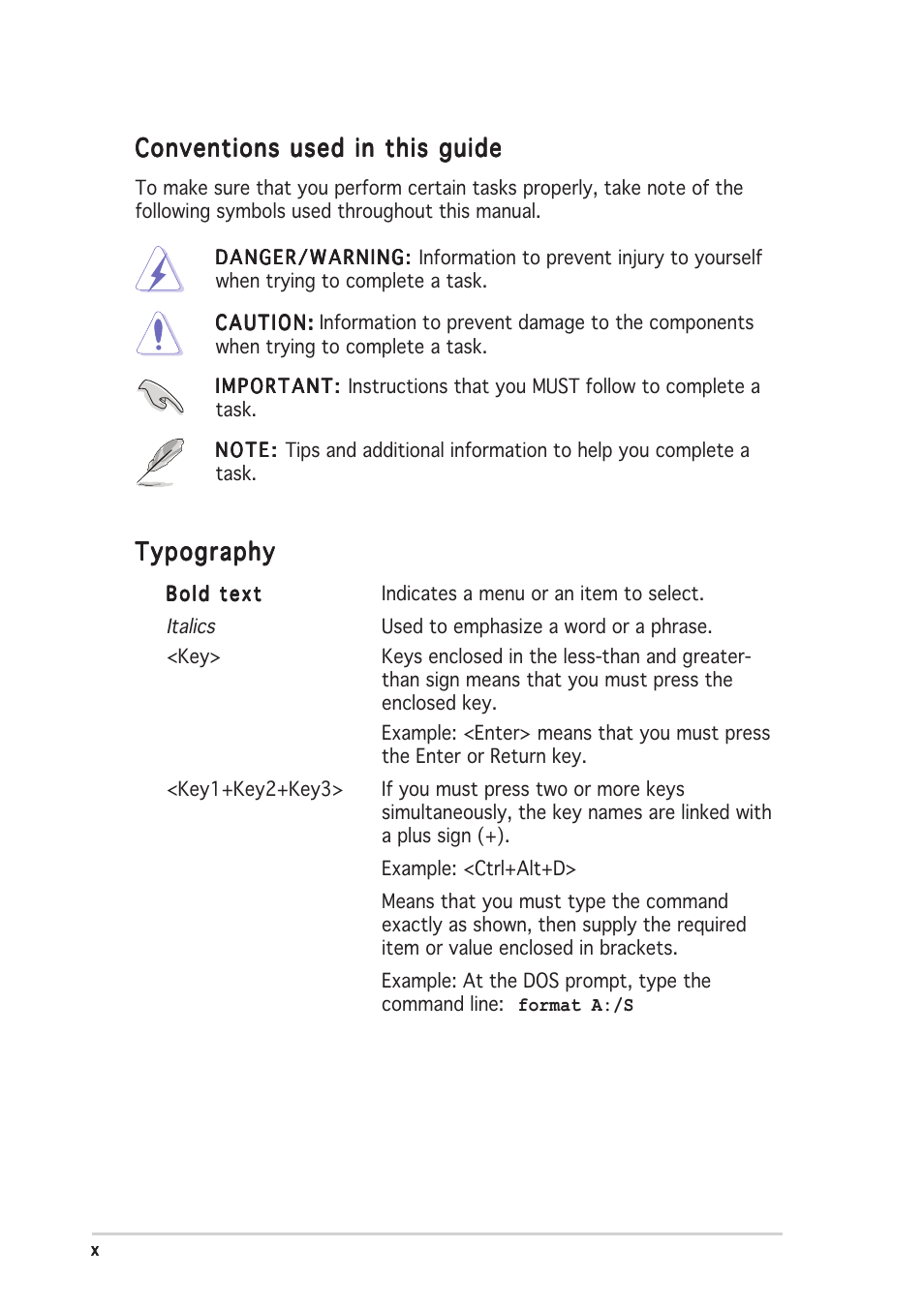 Asus Motherboard NCLV-D2 Series User Manual | Page 10 / 194