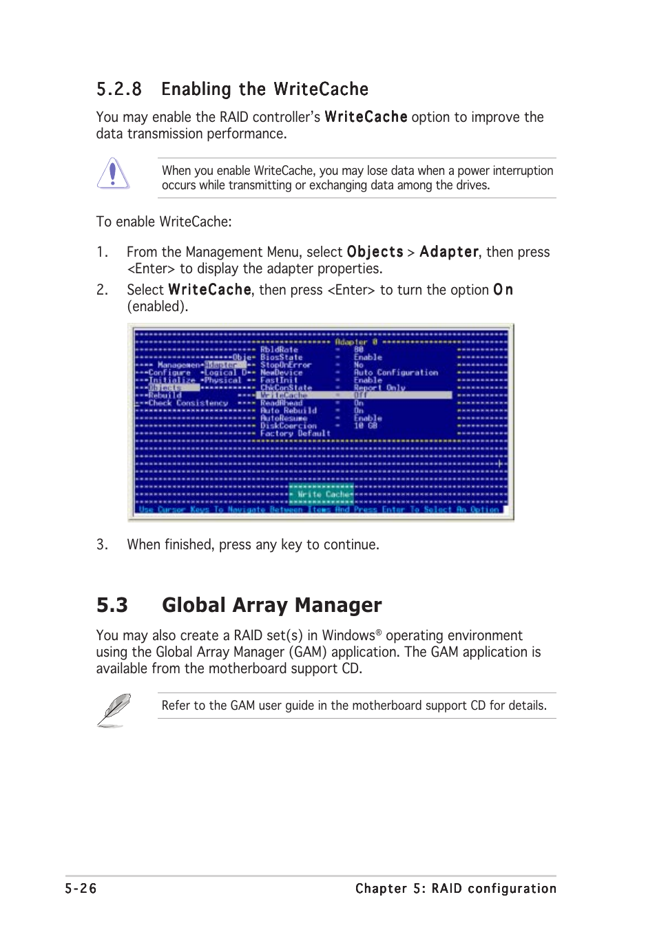 3 global array manager | Asus Motherboard NCLV-D2 Series User Manual | Page 128 / 194