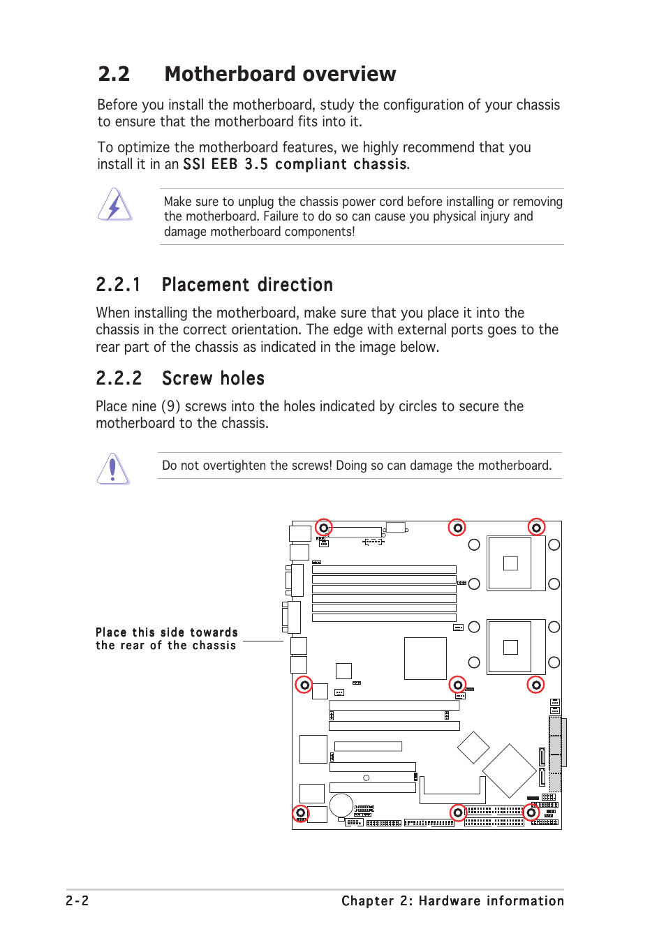 2 motherboard overview | Asus Motherboard NCLV-D2 Series User Manual | Page 22 / 194