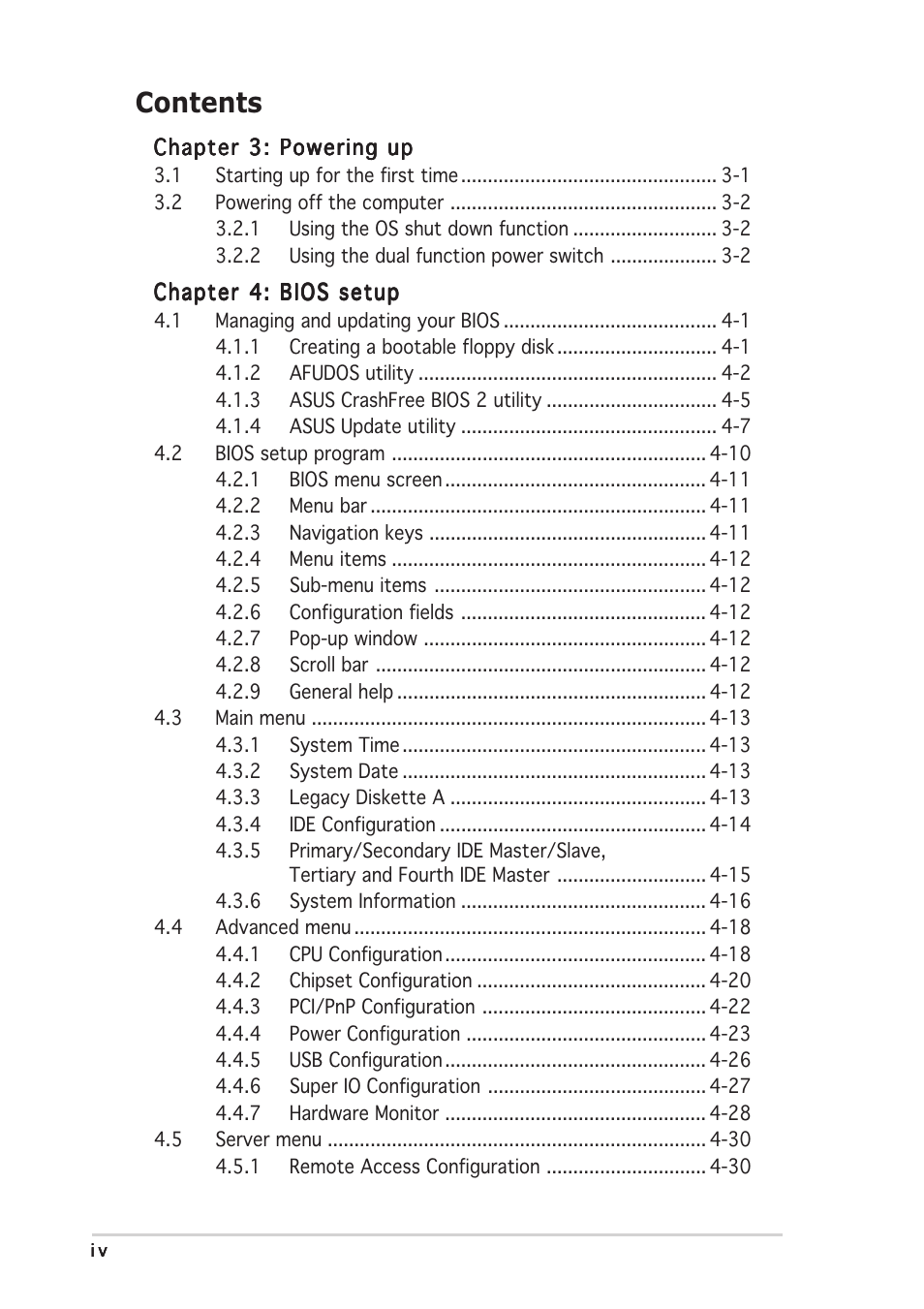 Asus Motherboard NCLV-D2 Series User Manual | Page 4 / 194