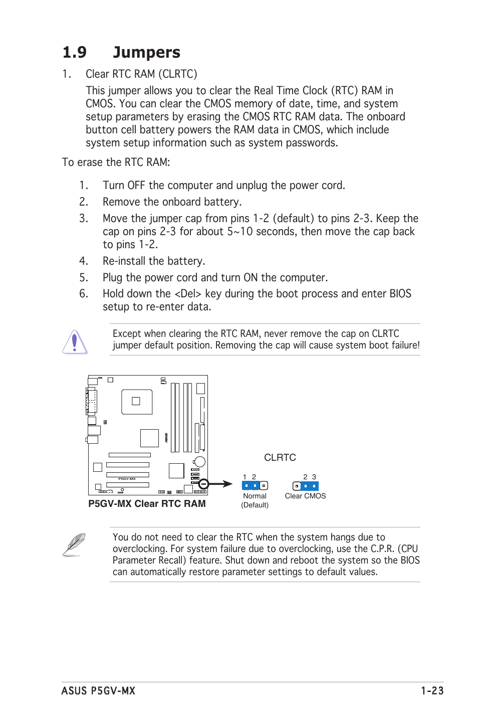 9 jumpers | Asus P5GV-MX User Manual | Page 35 / 88