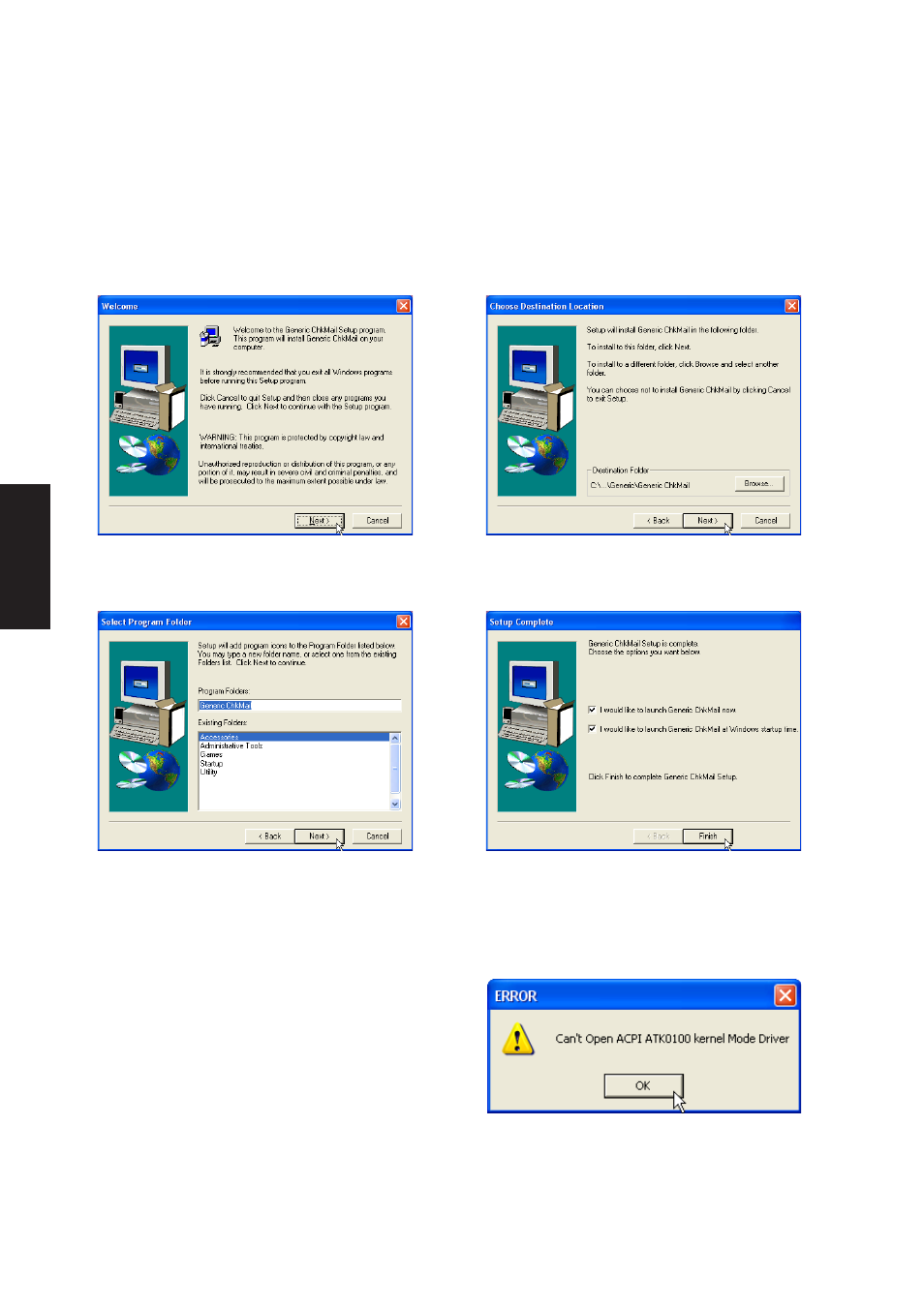 Chkmail setup | Asus A4D User Manual | Page 44 / 102