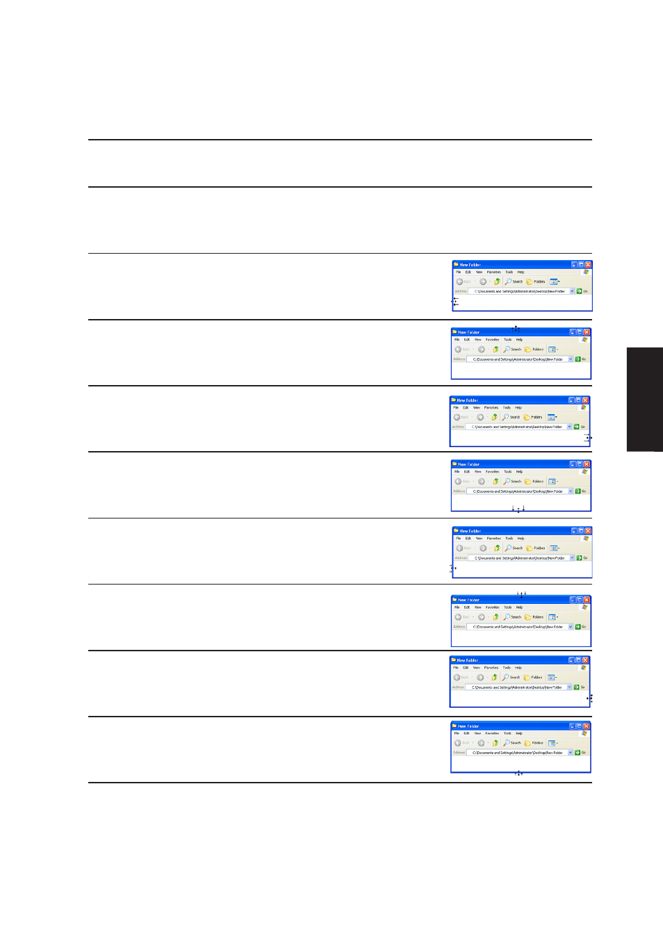 Actions, Descriptions, Actions descriptions examples | Asus A4D User Manual | Page 49 / 102