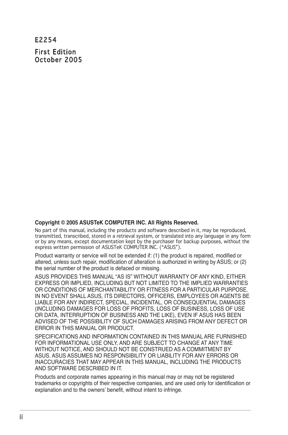 Asus P5GV-MX User Manual | Page 2 / 94
