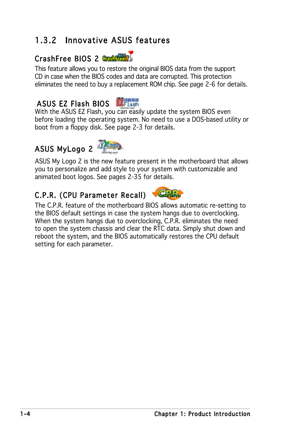 2 innovative asus features | Asus P5L-MX User Manual | Page 16 / 96