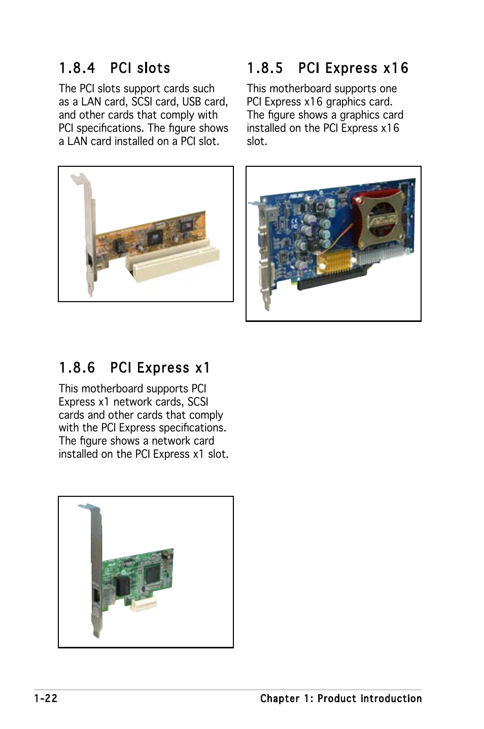 4 pci slots, 5 pci express x16, 6 pci express x1 | Asus P5L-MX User Manual | Page 34 / 96