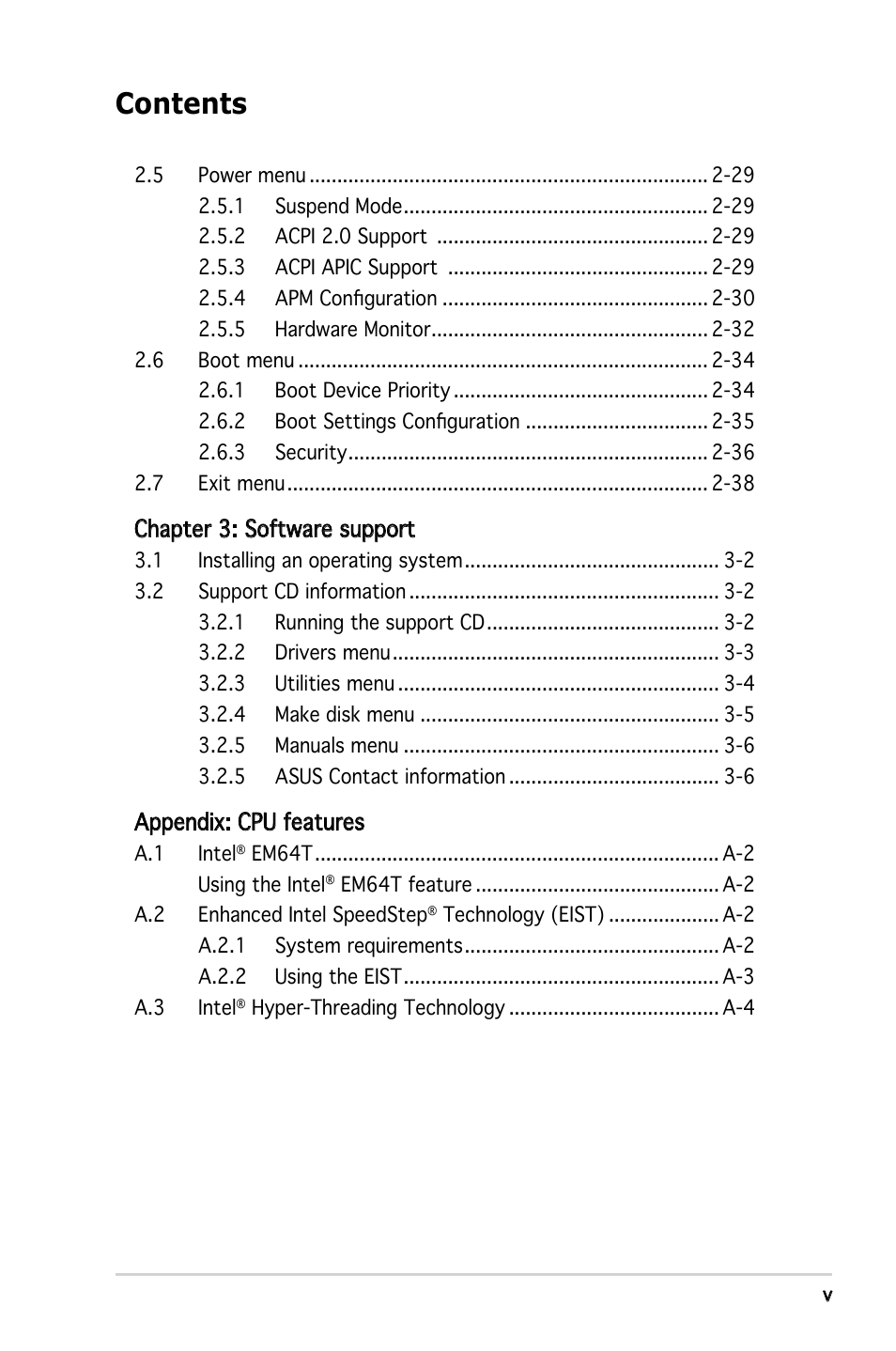 Asus P5L-MX User Manual | Page 5 / 96