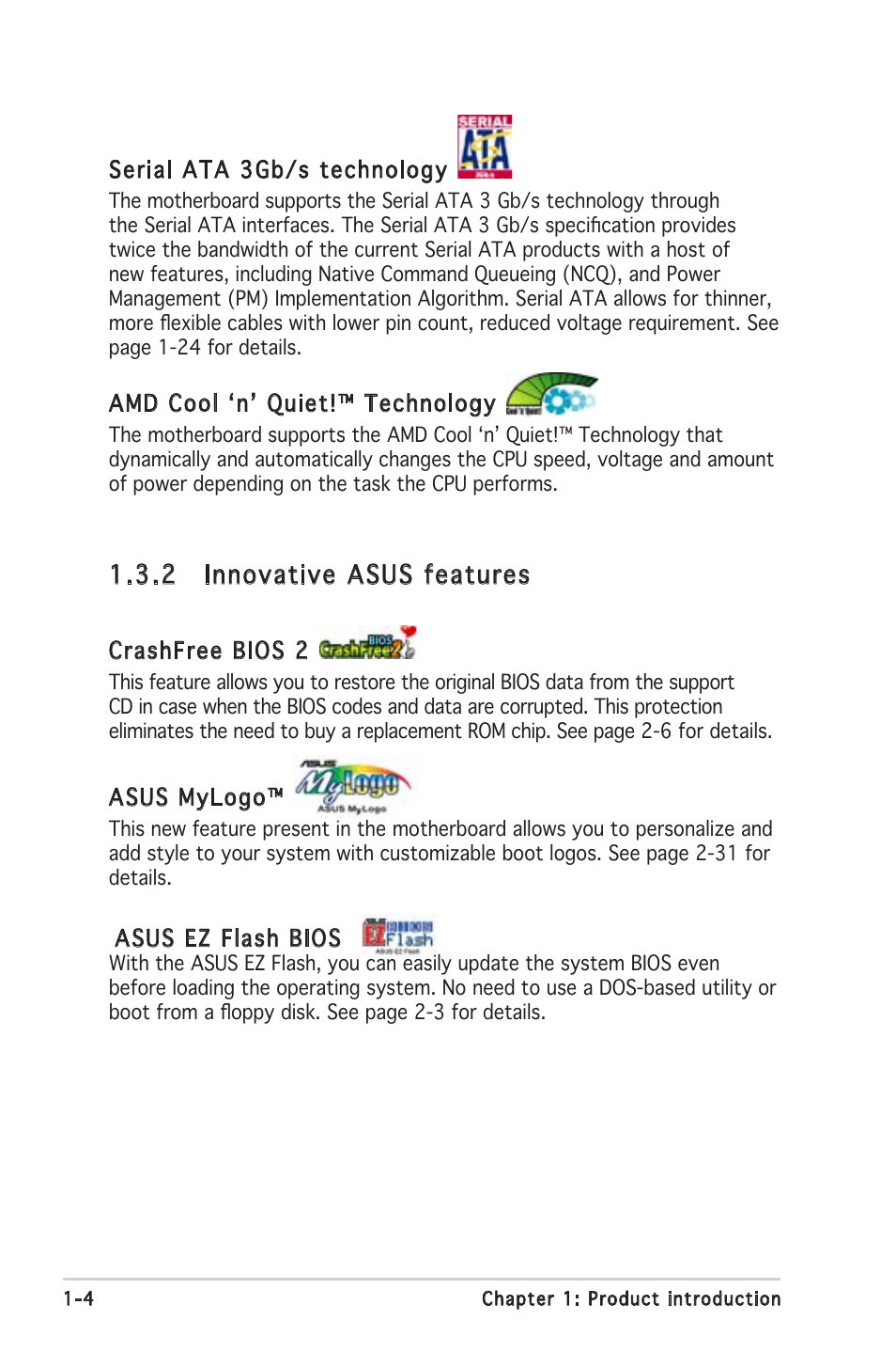  innovative asus features | Asus A8V-VM User Manual | Page 16 / 82