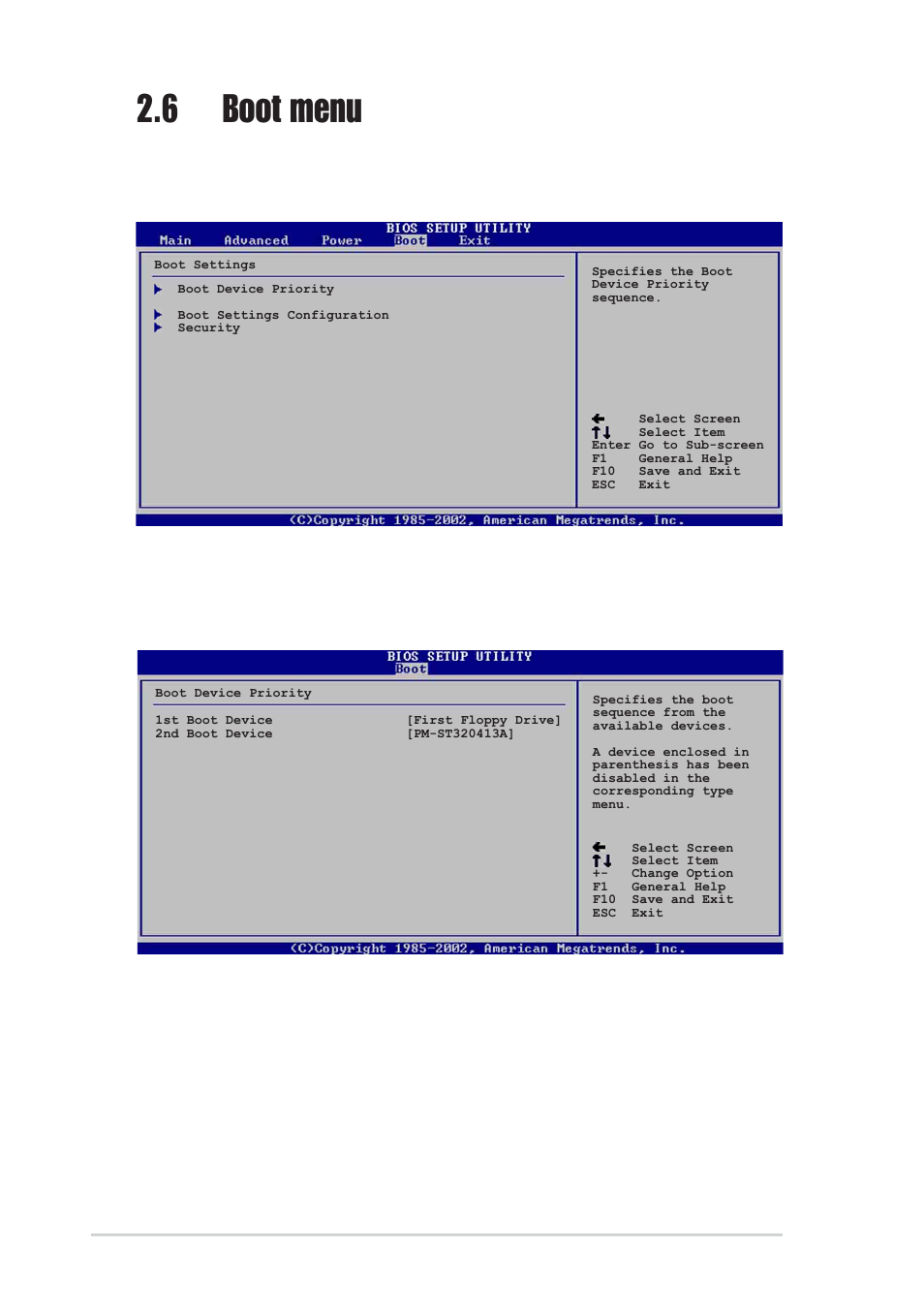 6 boot menu, 1 boot device priority, 1st ~ xxth boot device [1st floppy drive | Asus Motherboard P4V800-X User Manual | Page 60 / 74