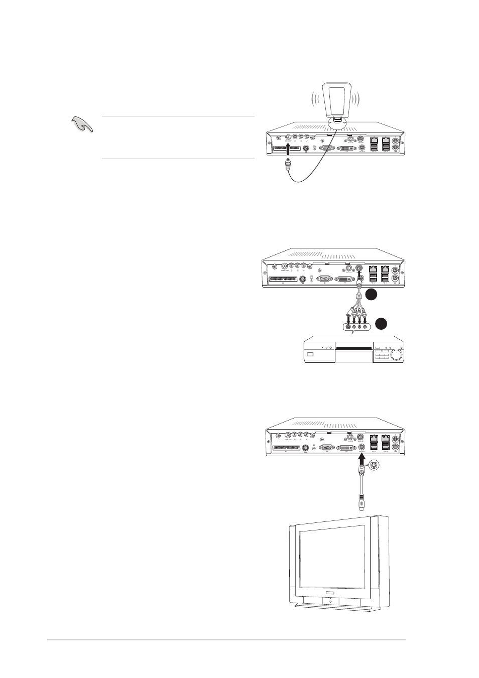 2 radio antenna, 3 audio/video cable, 4 video out cable | Asus DiGiMatrix AB-V10 User Manual | Page 30 / 158