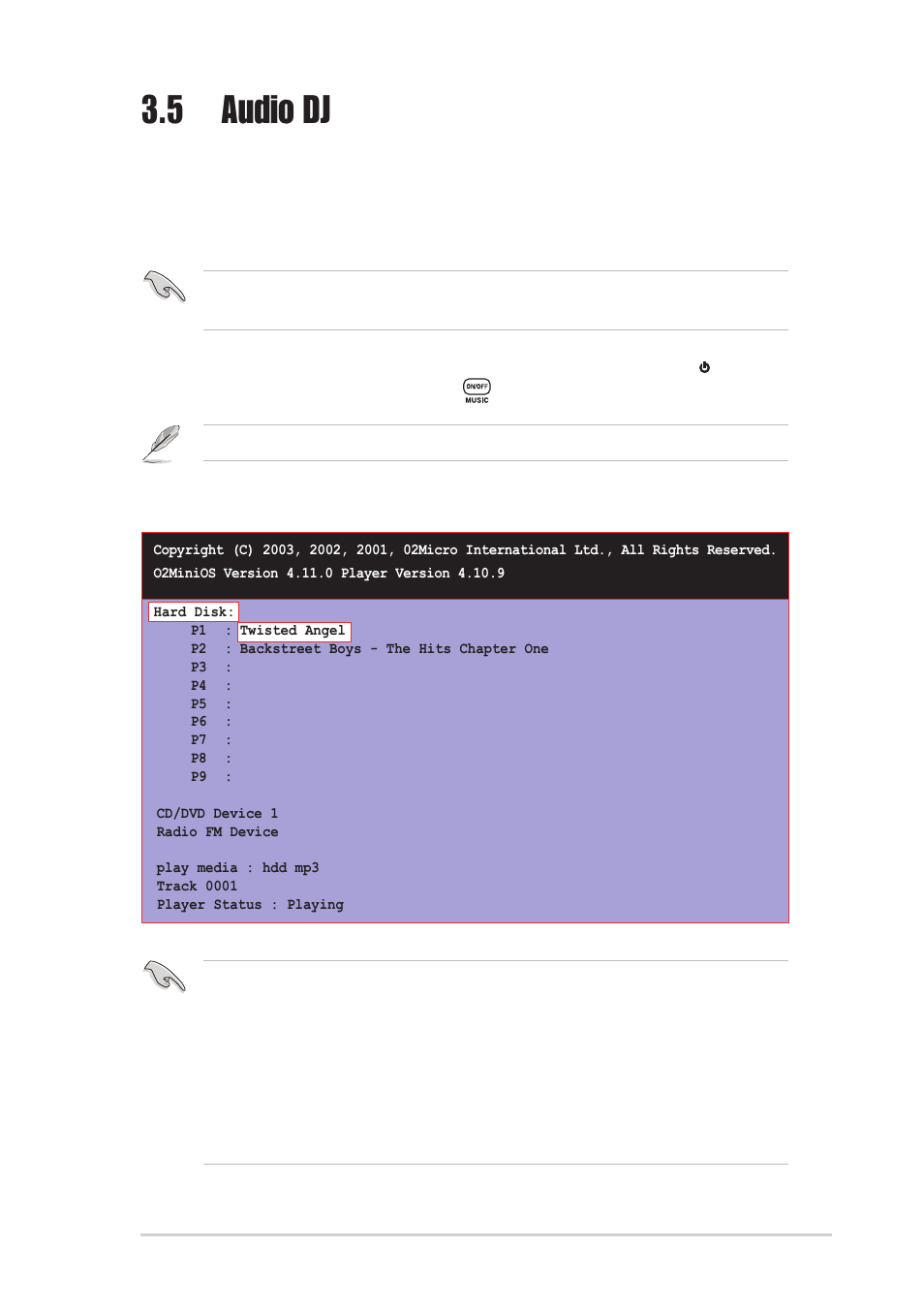 5 audio dj, 19 asus digimatrix, The audio dj window appears | Asus DiGiMatrix AB-V10 User Manual | Page 51 / 158