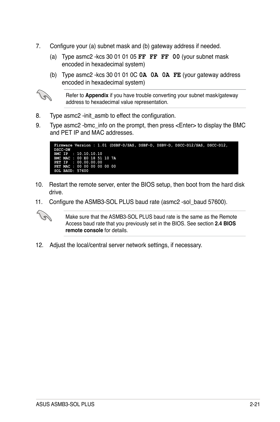 Ff ff ff 00, 0a 0a 0a fe | Asus ASMB3-SOL User Manual | Page 35 / 70